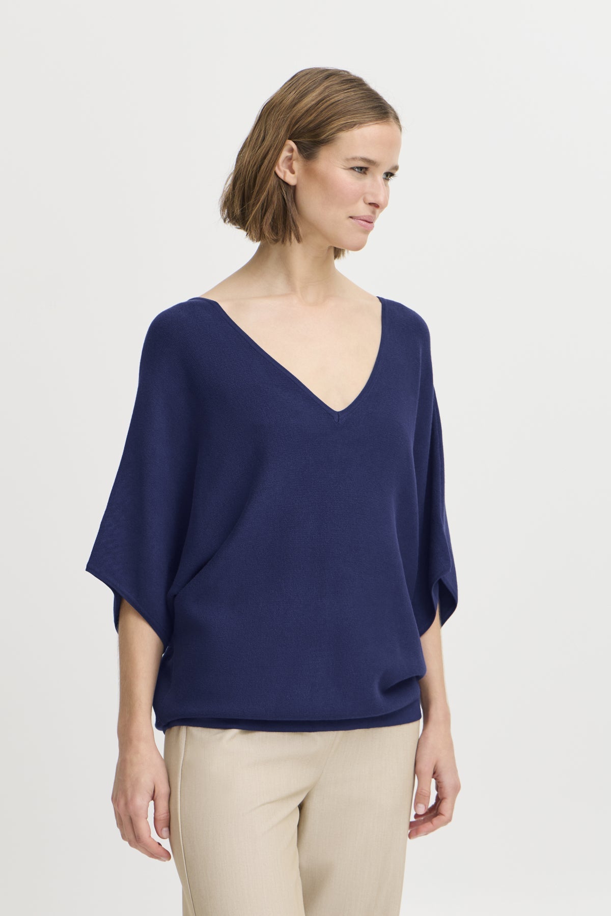 b.youngb.young BYMMORLA V - Neck Short Sleeve TopClothingMedieval Blue - Blue Water Clothing