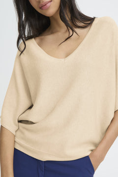 b.youngb.young BYMMORLA V - Neck Short Sleeve TopClothingOyester Melange - Blue Water Clothing