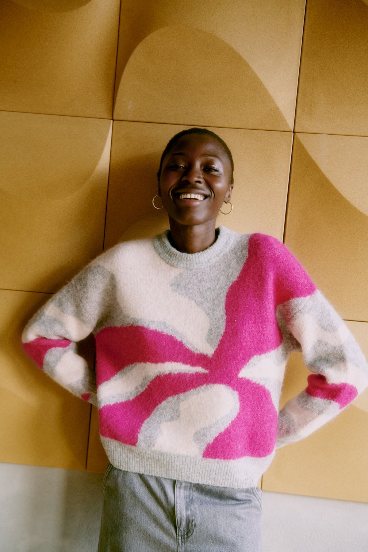 b.youngb.young BYOMEA Abstract JumperClothingAbstract Pink - Blue Water Clothing