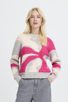 b.youngb.young BYOMEA Abstract JumperClothingAbstract Pink - Blue Water Clothing