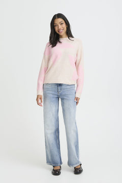 b.youngb.young BYOMEA Flower Jumper 3ClothingParfait Pink - Blue Water Clothing