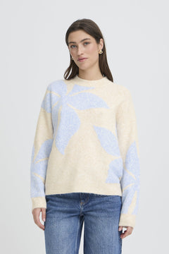b.youngb.young BYOMEA Flower Jumper 3ClothingDella Robbia Blue - Blue Water Clothing