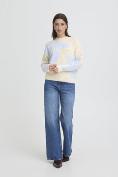 b.youngb.young BYOMEA Flower Jumper 3ClothingDella Robbia Blue - Blue Water Clothing