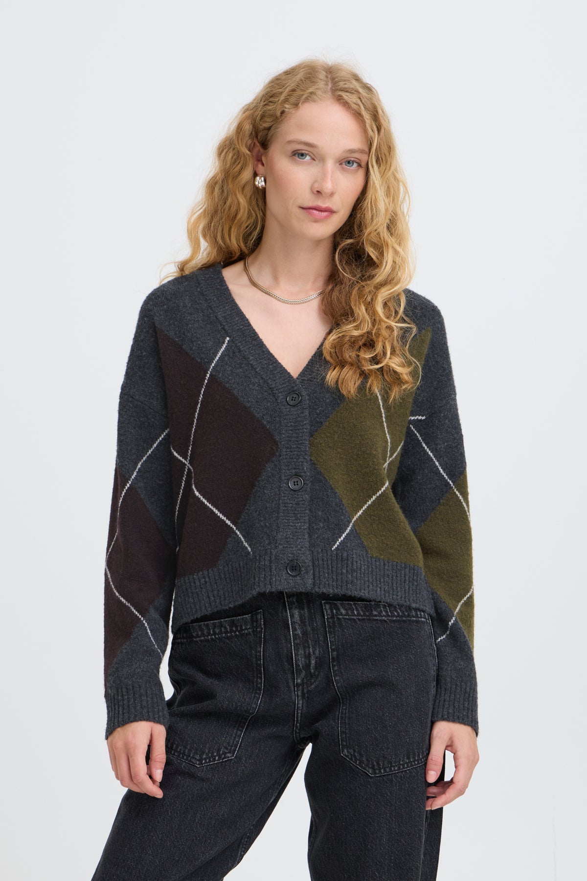 b.young BYOSMILLA CARDIGANDark Grey - Blue Water Clothing