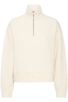 b.youngb.young BYSolle Cropped Sweatshirt BirchTopsBirch - Blue Water Clothing