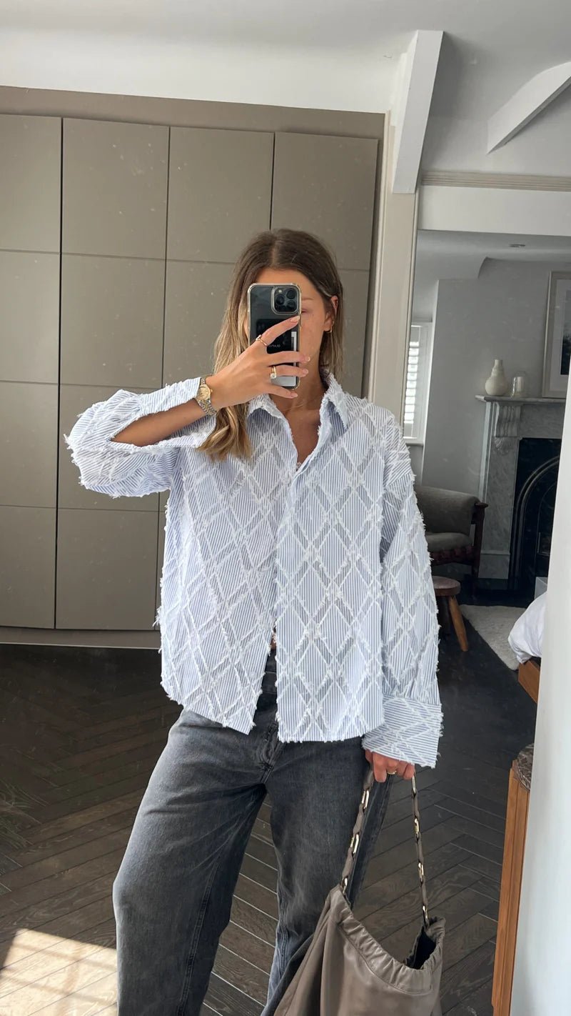 Charli LondonCharli London Marlowe ShirtTopsWhite - Blue Water Clothing