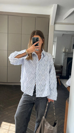 Charli LondonCharli London Marlowe ShirtTopsWhite - Blue Water Clothing