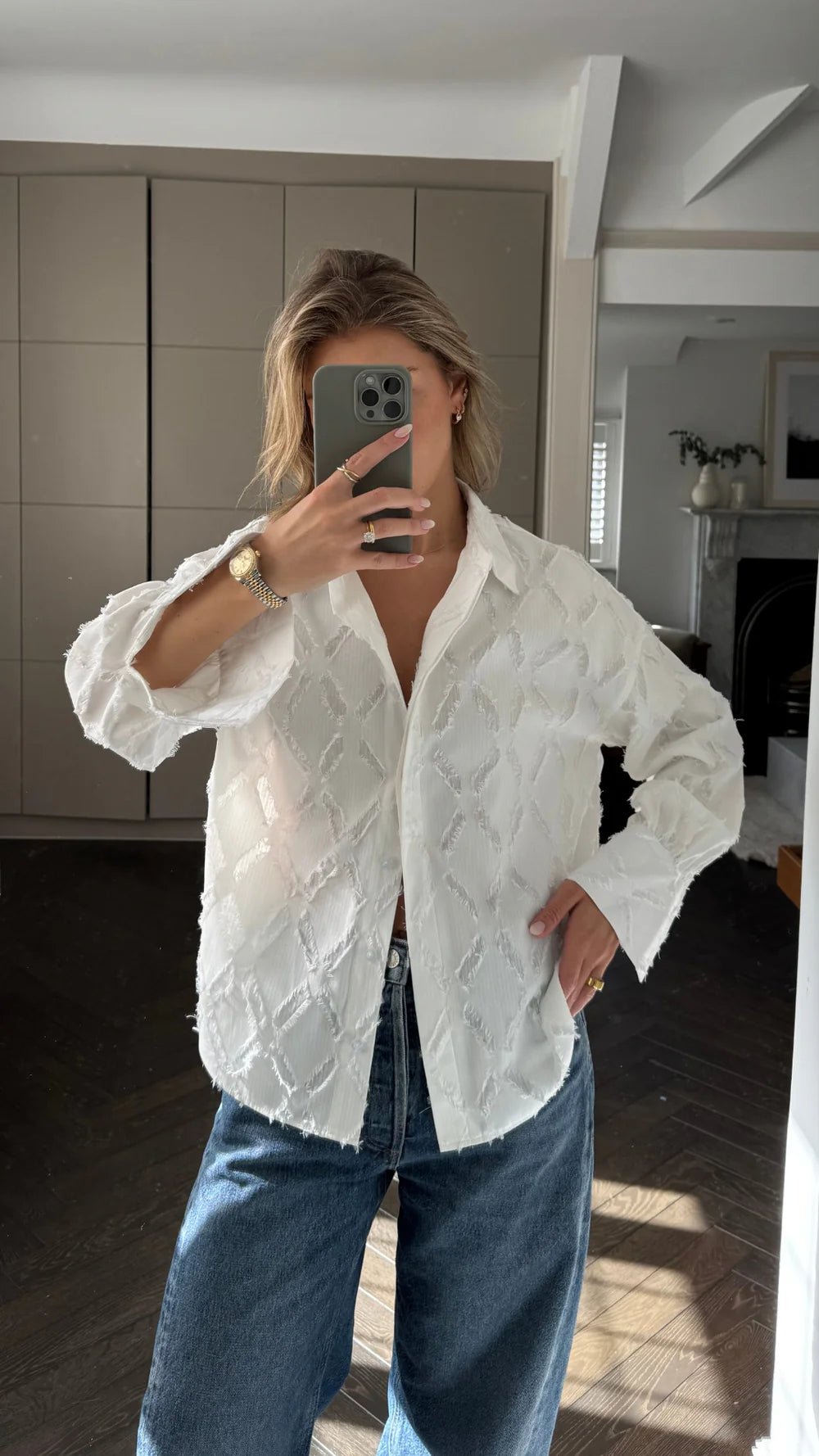Charli LondonCharli London Marlowe ShirtTopsWhite - Blue Water Clothing