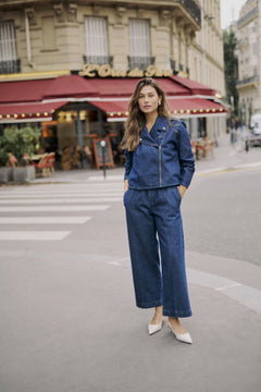 CultureCulture CUbink Roselle Cropped PantsClothingDark Blue Wash - Blue Water Clothing