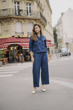 CultureCulture CUbink Roselle Cropped PantsClothingDark Blue Wash - Blue Water Clothing