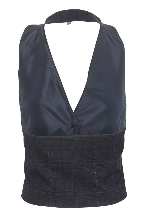 CultureCulture Beatriz Halterneck WaistcoatClothingBlue - Blue Water Clothing