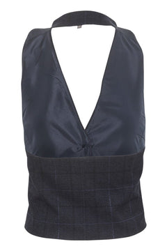 CultureCulture Beatriz Halterneck WaistcoatClothingBlue - Blue Water Clothing