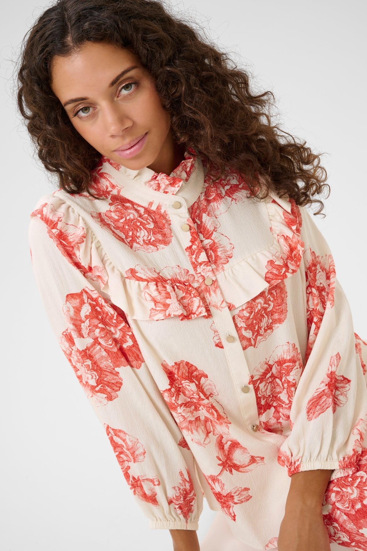 CultureCulture CUalexa ShirtClothingOff White/Red Floral - Blue Water Clothing