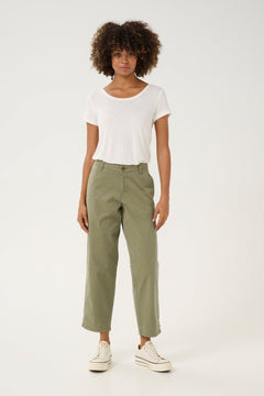 CultureCulture ually Brita Cropped PantsClothingBurnt Olive - Blue Water Clothing