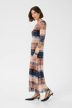 CultureCulture uasho Melida DressClothingBlue/Beige - Blue Water Clothing