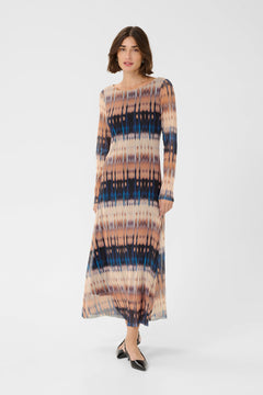 CultureCulture uasho Melida DressClothingBlue/Beige - Blue Water Clothing