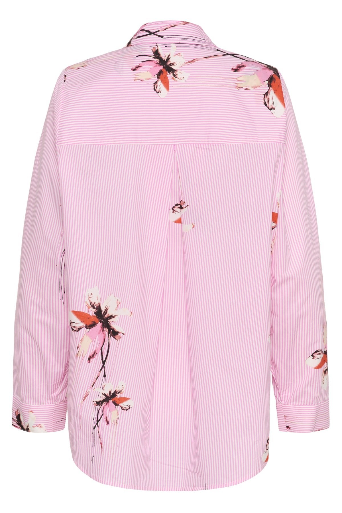 CultureCulture CUbrila Long Stripe ShirtTopsPink Flower Stripe - Blue Water Clothing