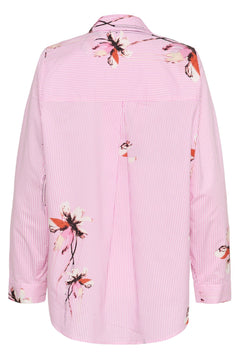 CultureCulture CUbrila Long Stripe ShirtTopsPink Flower Stripe - Blue Water Clothing