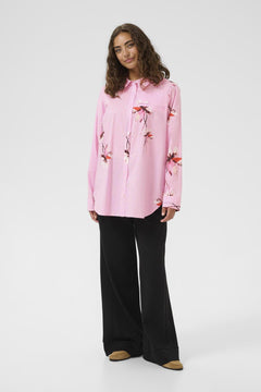 CultureCulture CUbrila Long Stripe ShirtTopsPink Flower Stripe - Blue Water Clothing