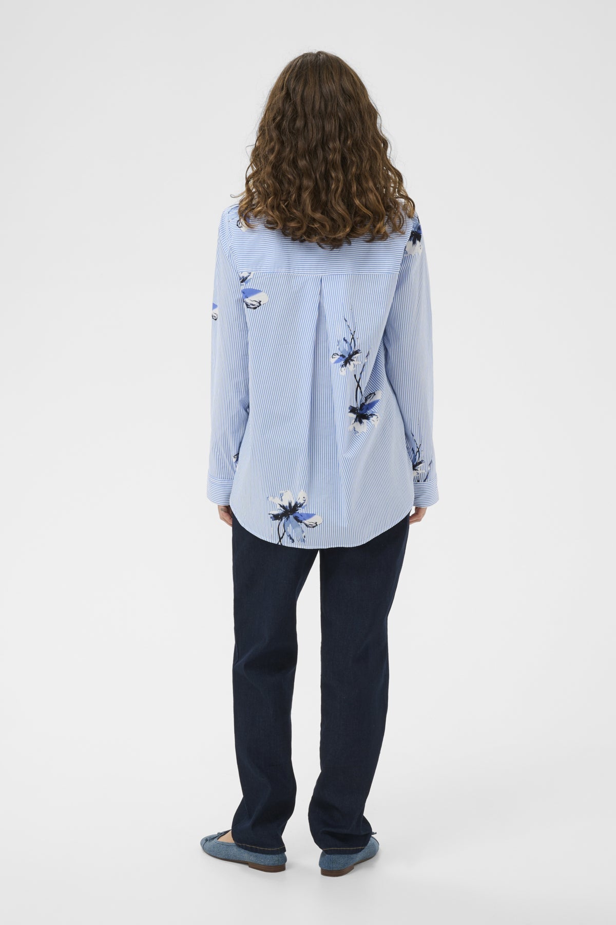 CultureCulture CUbrila Long Stripe ShirtTopsBlue Flower Stripe - Blue Water Clothing