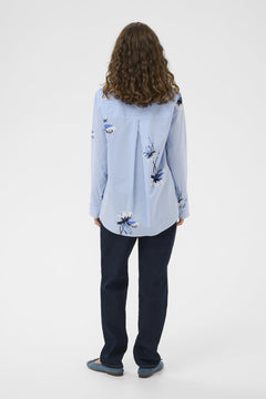 CultureCulture CUbrila Long Stripe ShirtTopsBlue Flower Stripe - Blue Water Clothing