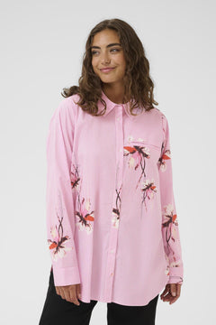 CultureCulture CUbrila Long Stripe ShirtTopsPink Flower Stripe - Blue Water Clothing