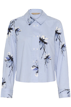 CultureCulture CUbrila ShirtTopsBlue Flower Stripe - Blue Water Clothing