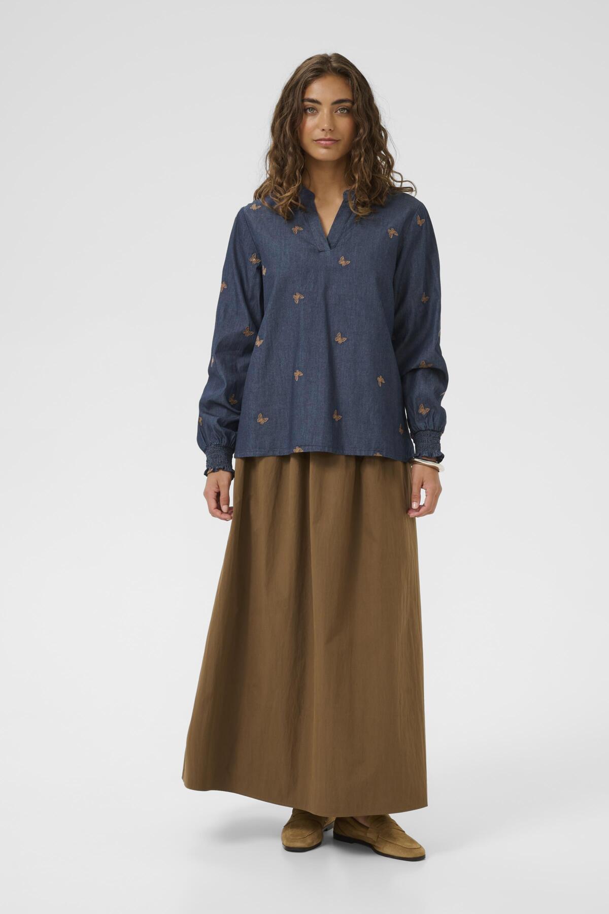 CultureCulture CUfilipa Michelle BlouseTopsRinse Wash - Blue Water Clothing