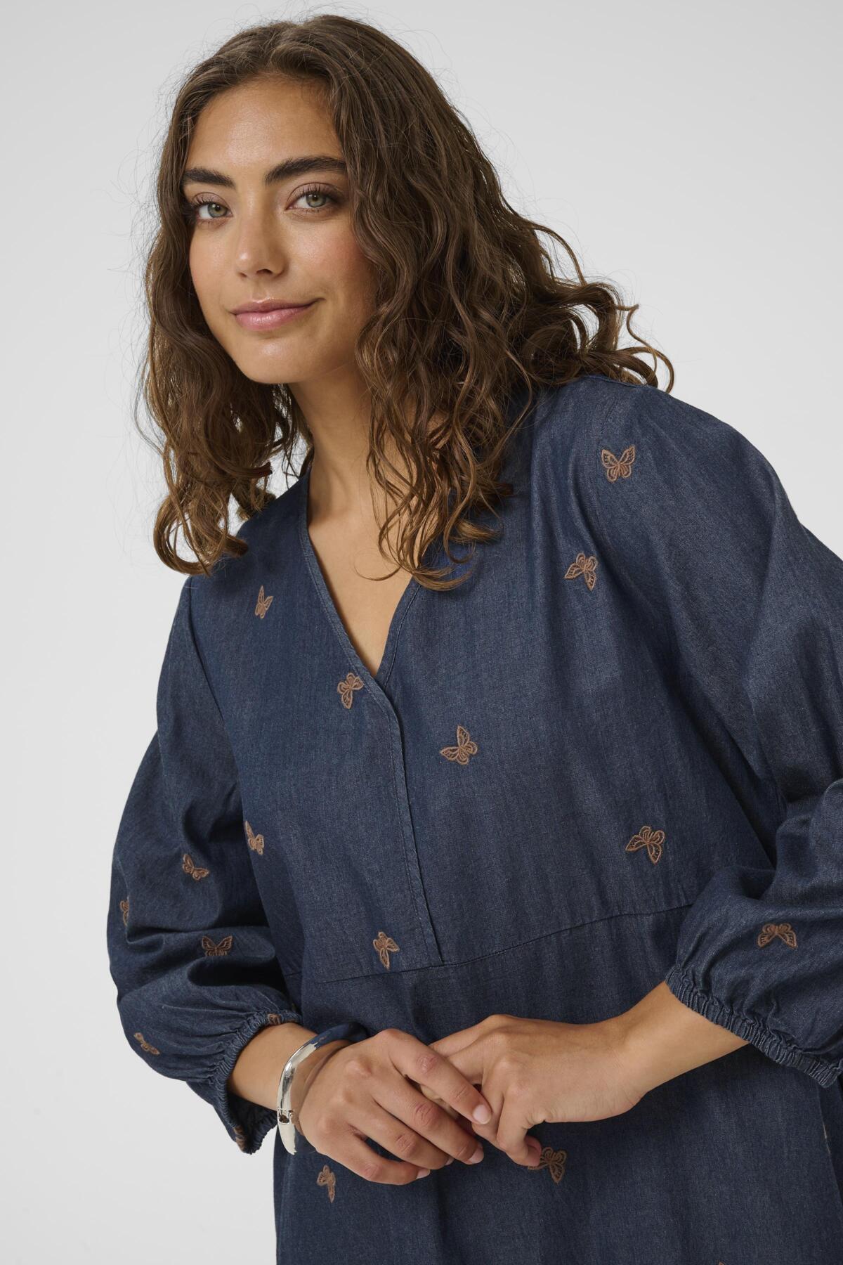 CultureCulture CUfilipa Michelle Midi DressDressesRinse Wash - Blue Water Clothing