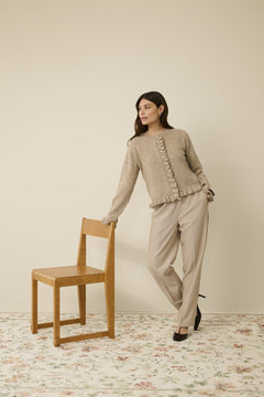 CultureCulture CUjulietta Frill CardiganClothingWoodrose Melange - Blue Water Clothing