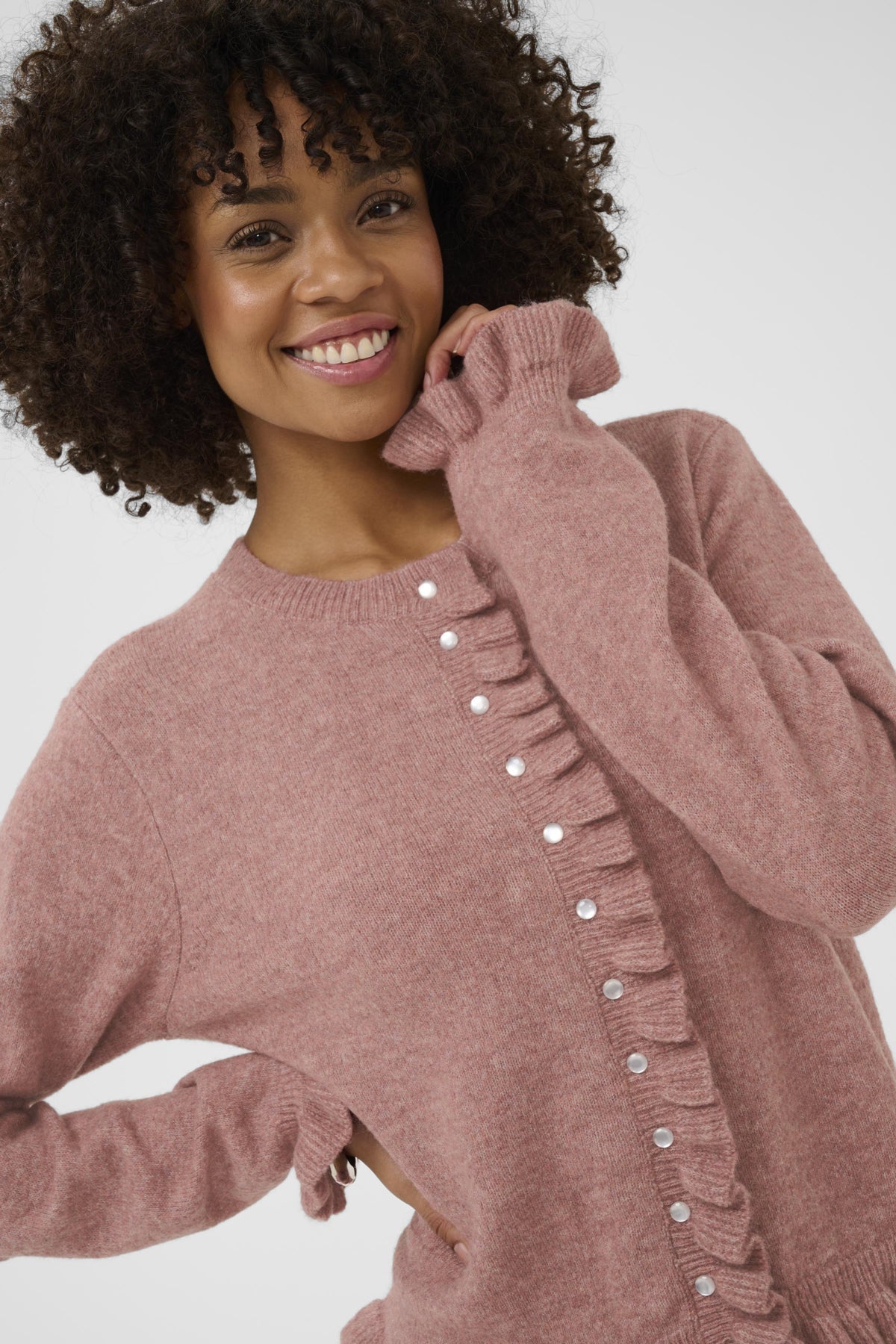 Culture CUjulietta Frill Cardigan – Blue Water Clothing