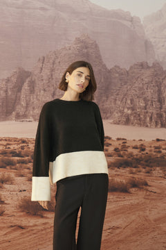 CultureCulture CUnicky Kimmy PulloverTopsBlack/Whitecap - Blue Water Clothing