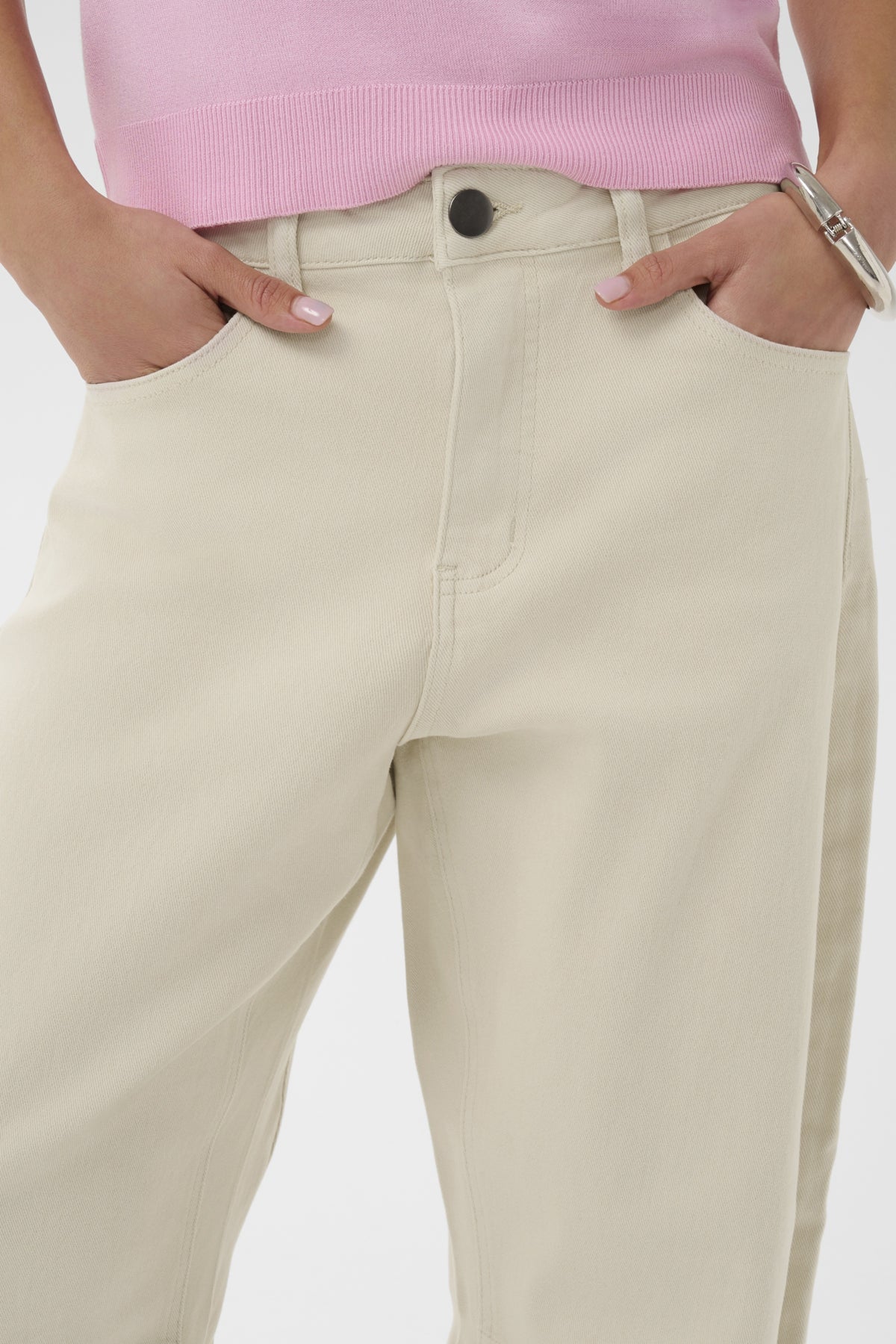 CultureCulture CUsmarta Aliena Barrel TrousersBottomsWhitecap - Blue Water Clothing