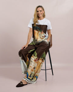 Deck By DecolageDeck By Decolage Print Palazzo Trousers 6655ClothingScenic Choko - Blue Water Clothing