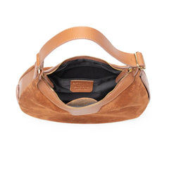 Elie BeaumontElie Beaumont Suede Shoulder HandbagAccessories - Blue Water Clothing