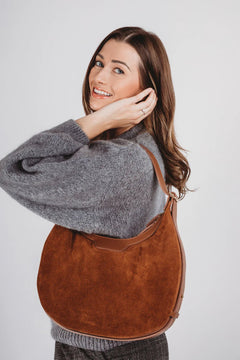 Elie BeaumontElie Beaumont Suede Shoulder HandbagAccessories - Blue Water Clothing