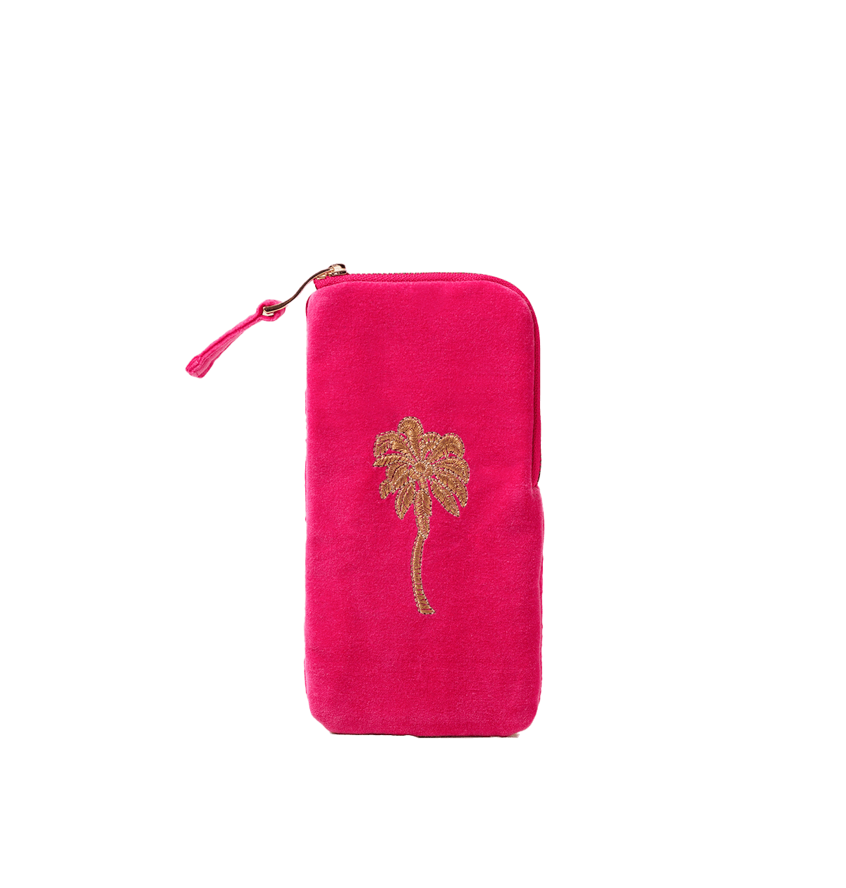 Elizabeth ScarlettElizabeth Scarlett Gold Palm Pink Velvet Glasses CaseAccessories - Blue Water Clothing