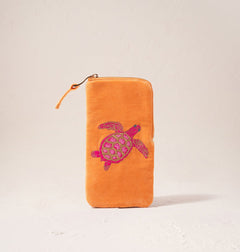 Elizabeth ScarlettElizabeth Scarlett Turtle Conservation Orange Velvet Glasses CaseAccessories - Blue Water Clothing