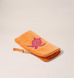 Elizabeth ScarlettElizabeth Scarlett Turtle Conservation Orange Velvet Glasses CaseAccessories - Blue Water Clothing