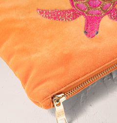 Elizabeth ScarlettElizabeth Scarlett Turtle Conservation Velvet Mini Pouch OrangeAccessories - Blue Water Clothing