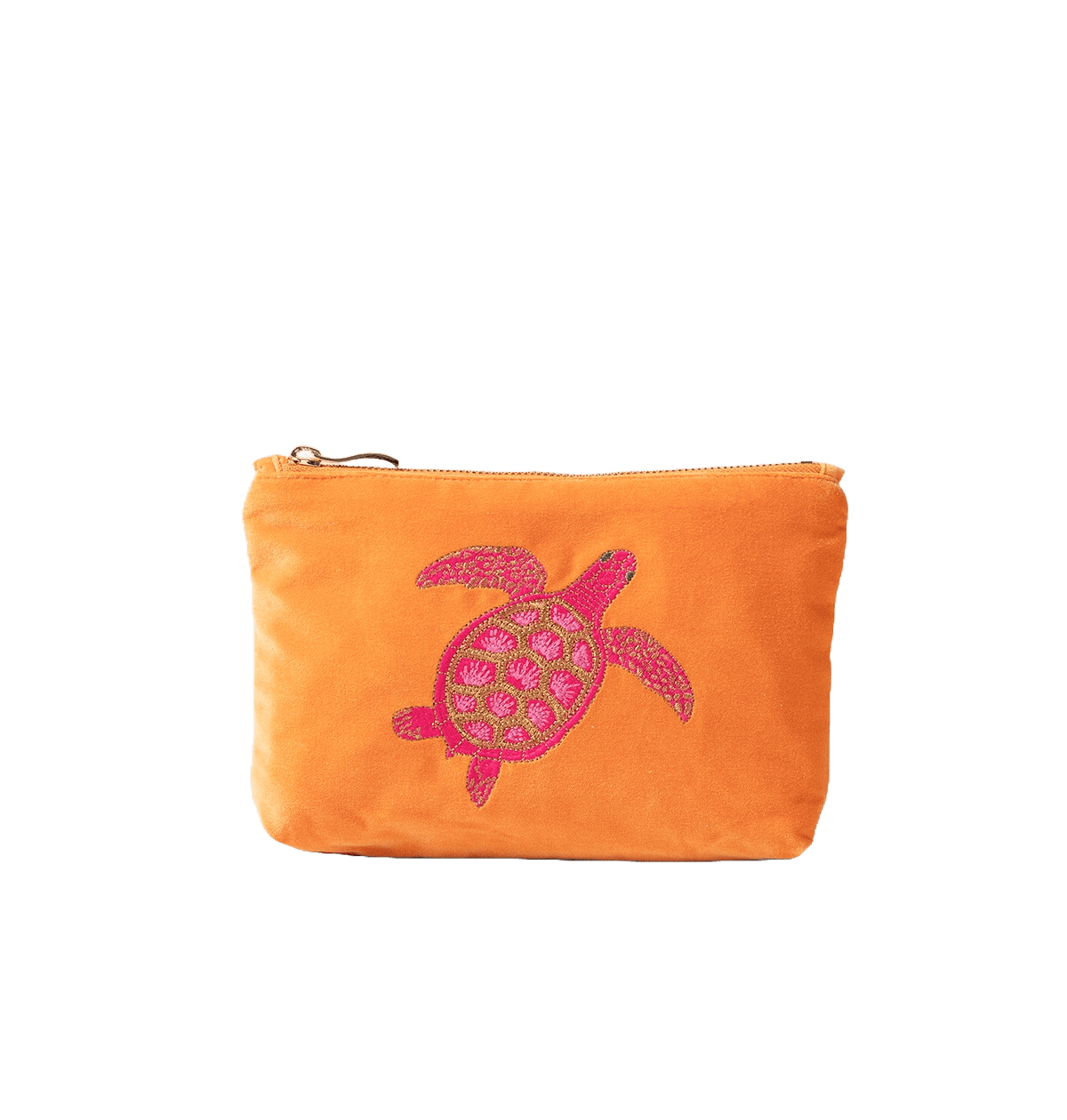 Elizabeth ScarlettElizabeth Scarlett Turtle Conservation Velvet Mini Pouch OrangeAccessories - Blue Water Clothing