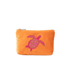Elizabeth ScarlettElizabeth Scarlett Turtle Conservation Velvet Mini Pouch OrangeAccessories - Blue Water Clothing