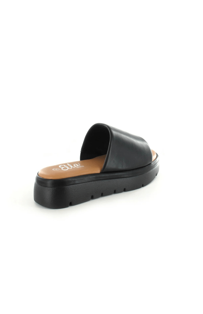 Ella Shoes Maya Strap Slide Wedge Sandal - Blue Water Clothing