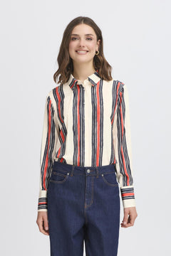 FransaFransa FRAlda Shirt 1 Whisper WhiteClothingWhisper White - Blue Water Clothing