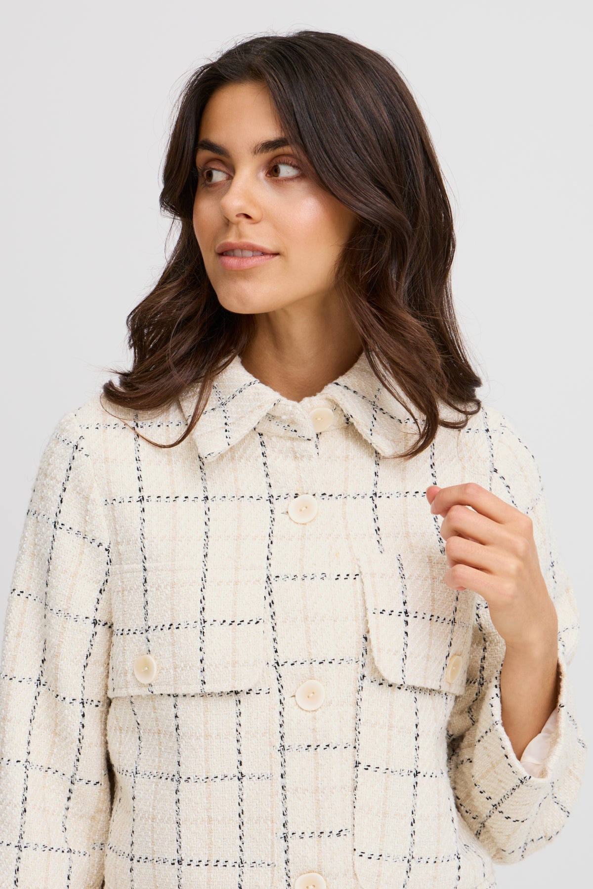FransaFransa Frchani Jacket 1ClothingMoonebeam Mix - Blue Water Clothing