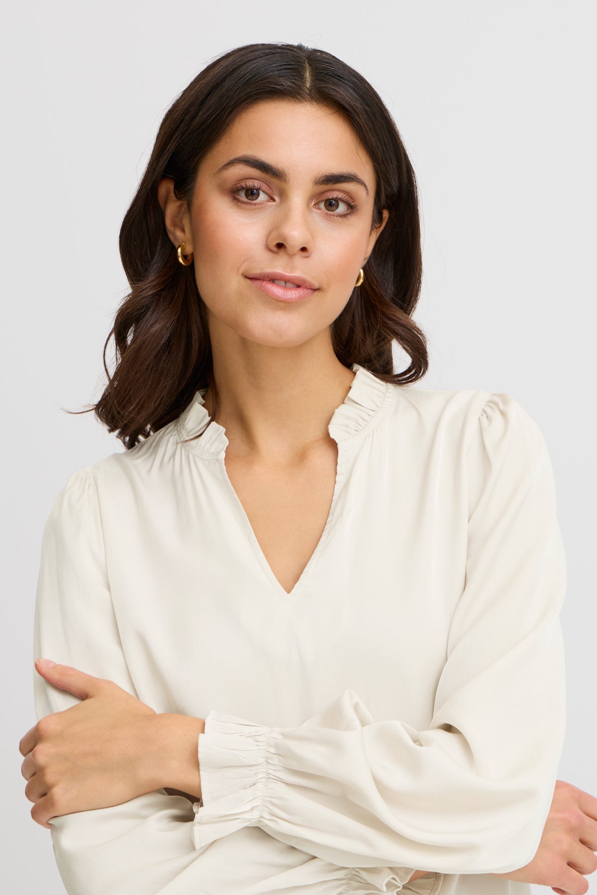 FransaFransa Frdiana Blouse 1ClothingWhisper White - Blue Water Clothing