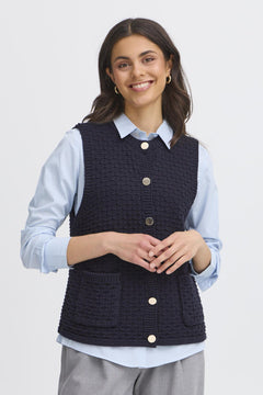 FransaFransa FRKenna Waistcoat 1ClothingNight Skye - Blue Water Clothing