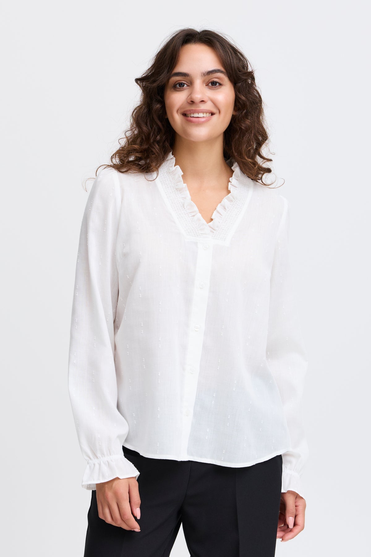 FransaFransa Frpopla Shirt 1ClothingBlanc De Blanc - Blue Water Clothing