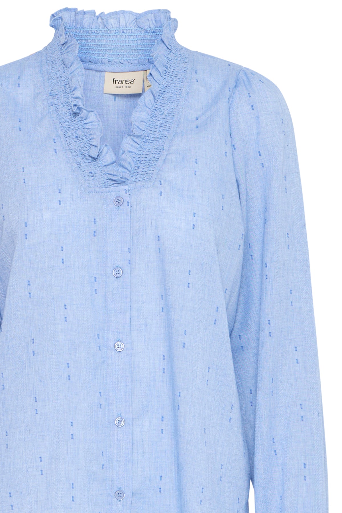 FransaFransa Frpopla Shirt 1ClothingBlanc De Blanc - Blue Water Clothing