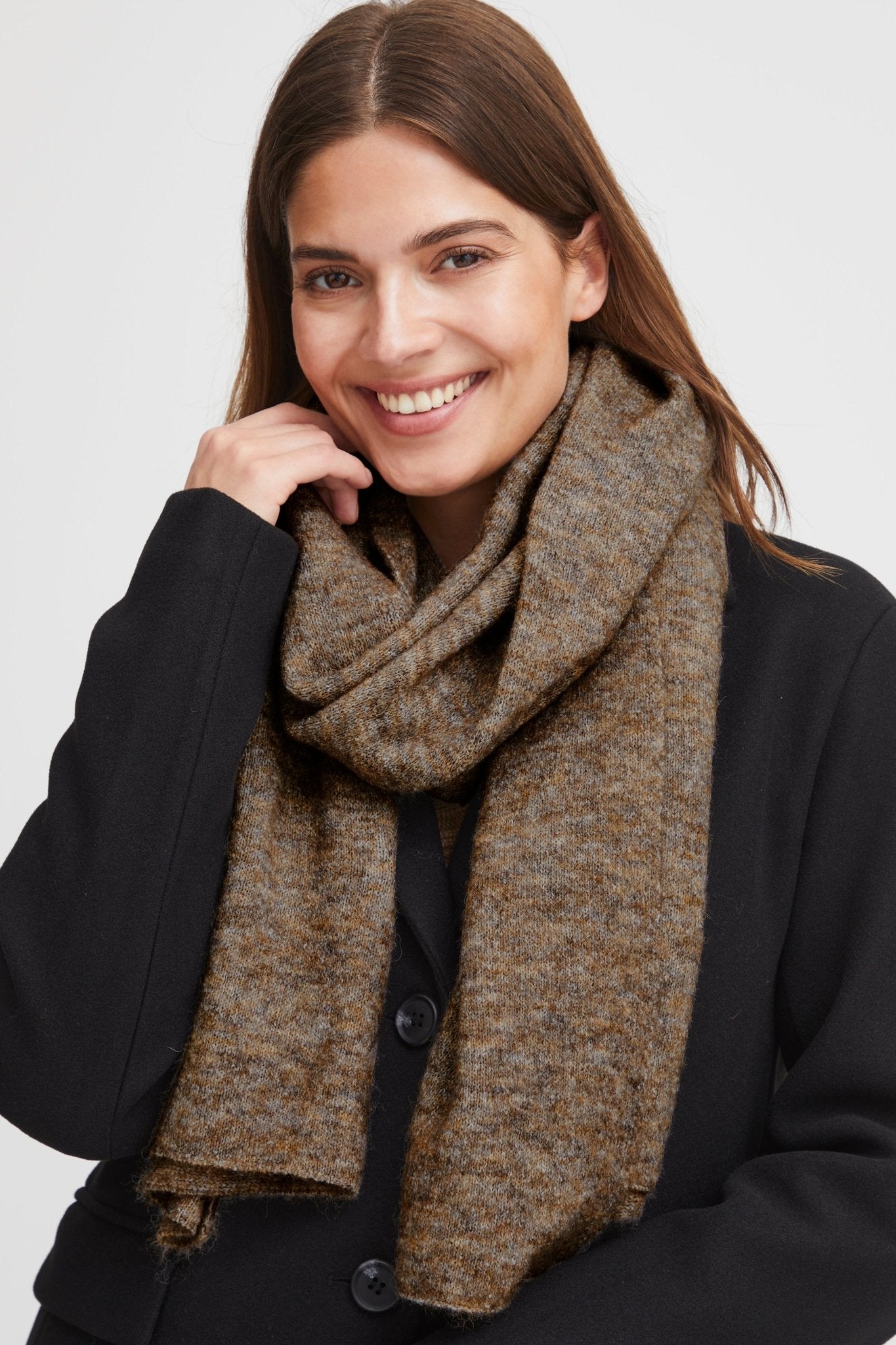 FransaFransa Sandy Scarf 1scarvesCarafe Melange - Blue Water Clothing